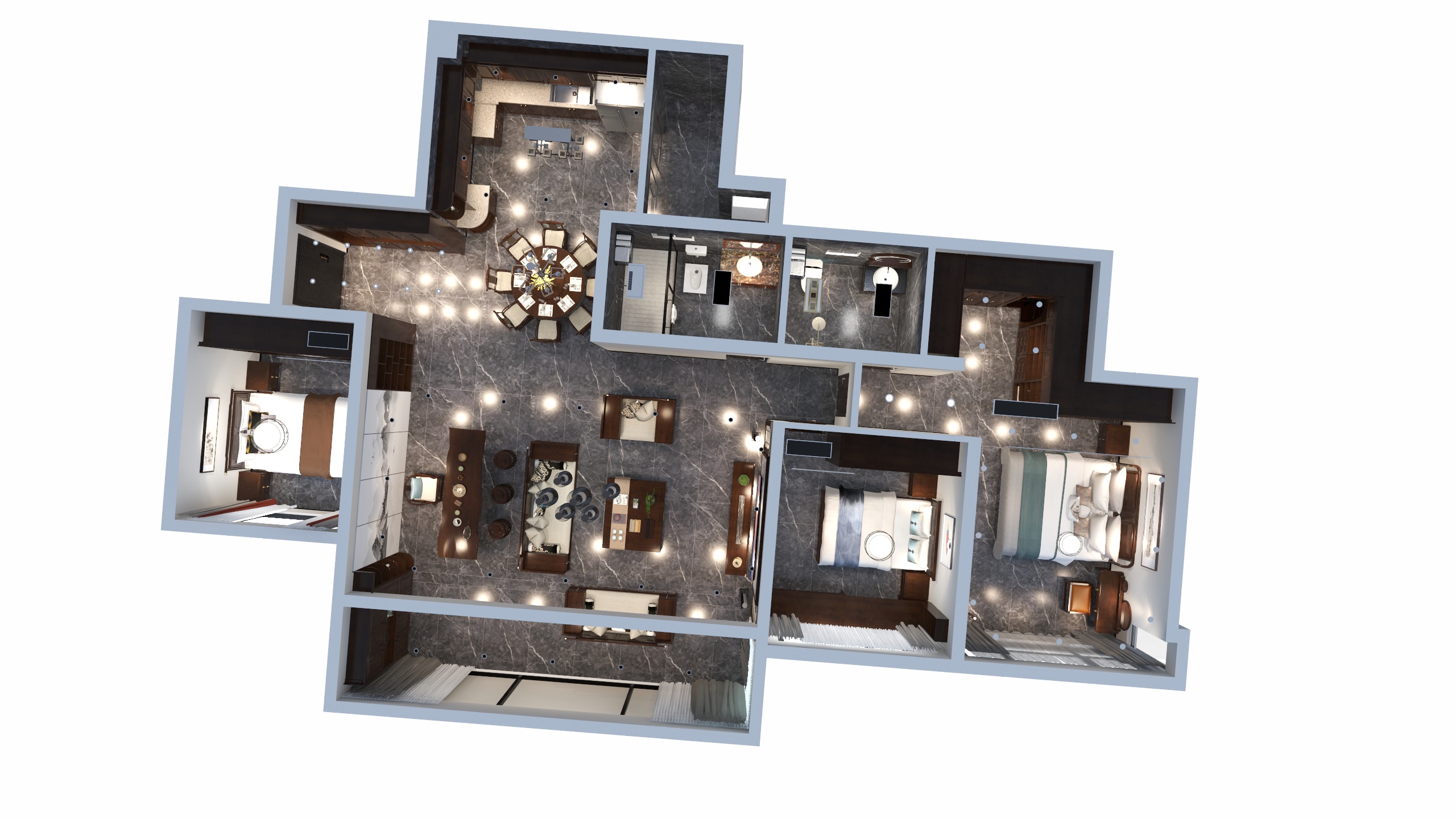 杨大大0039-西辰御府3栋10-1杨总.dwg-装修设计方案