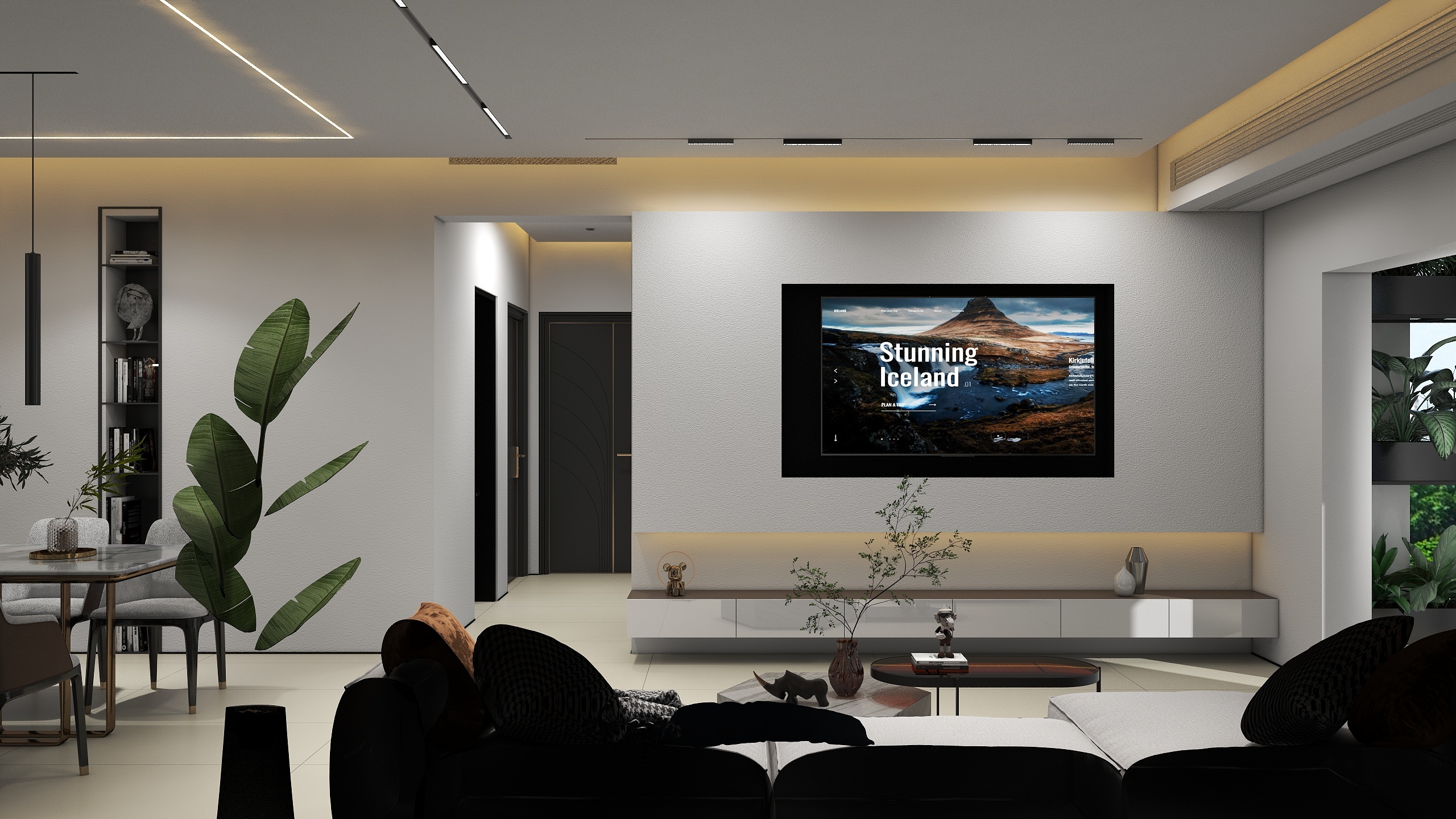 八戒的高跟鞋-A伍姐户方形吊顶-装修设计方案