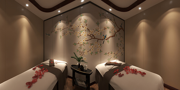 戴虎-千子莲足道馆二层平面图-装修设计方案