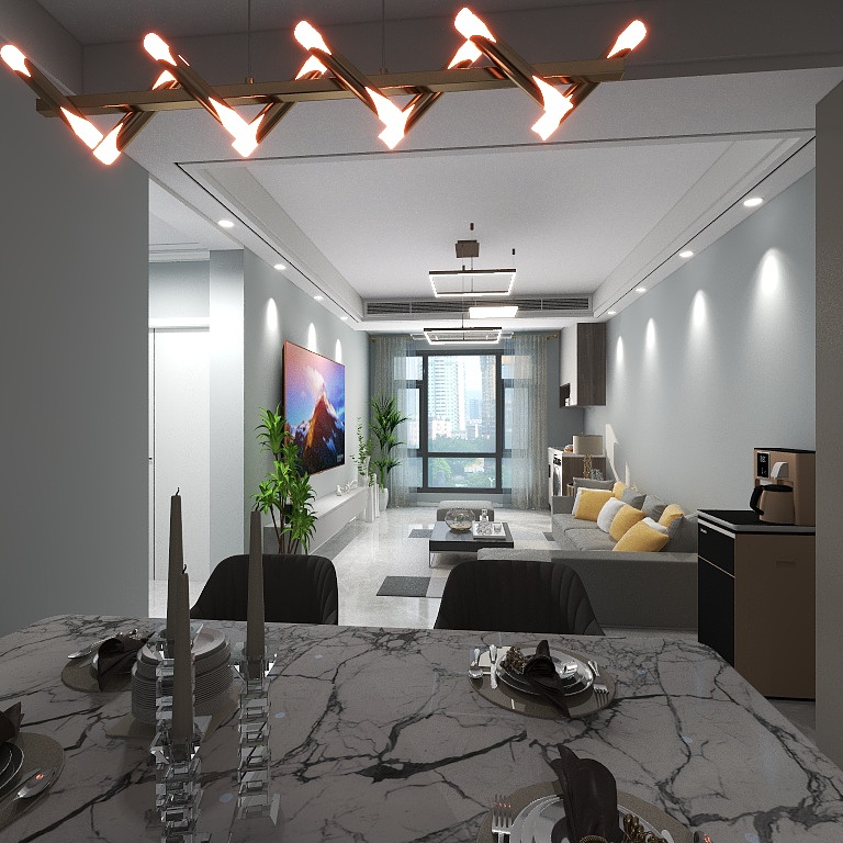 一滴水装饰设计-金悦城95户型-装修设计方案