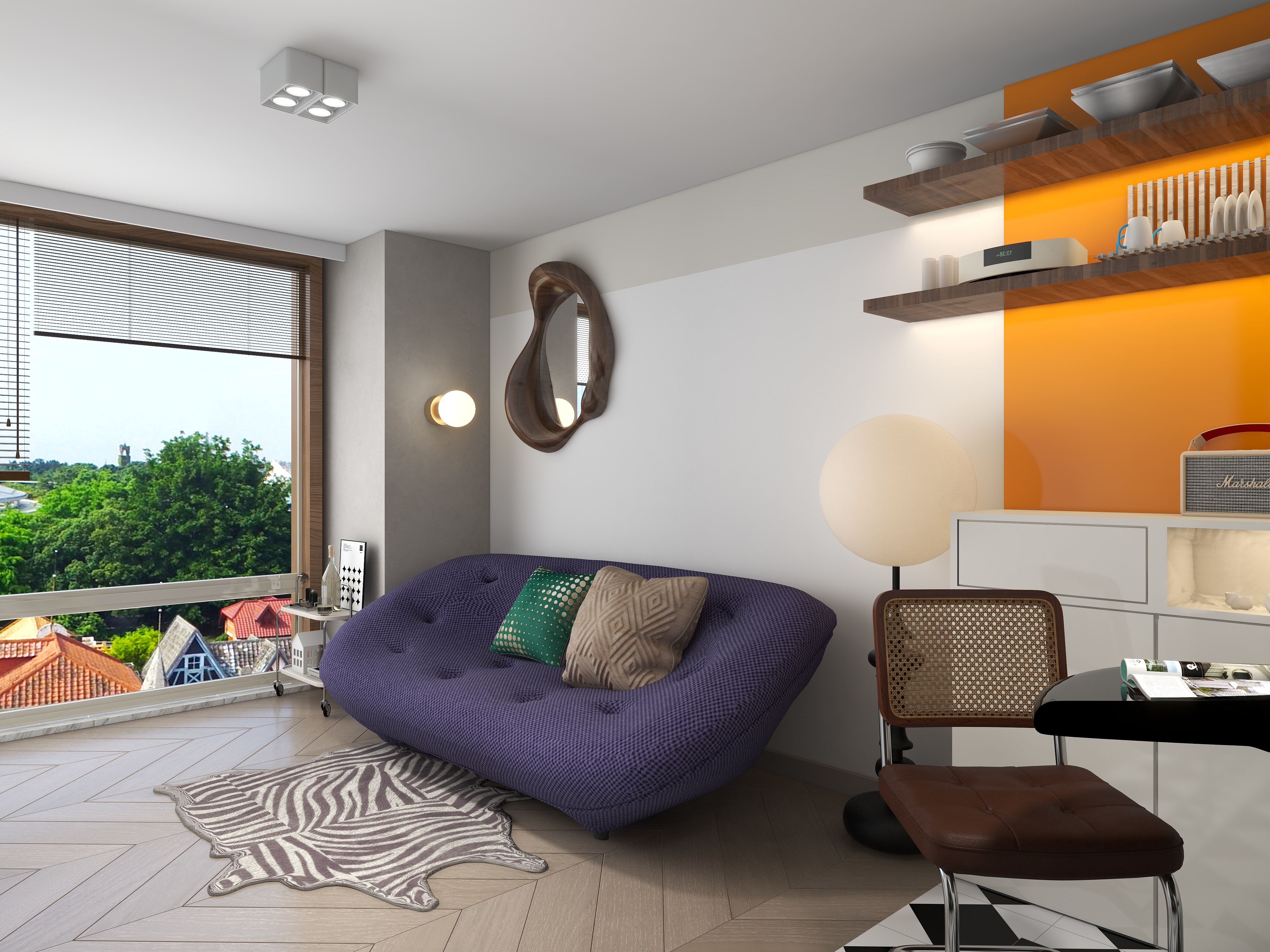 谢工室内设计-44平LOFT，两室两厅两卫一厨，摩登风格-装修设计方案