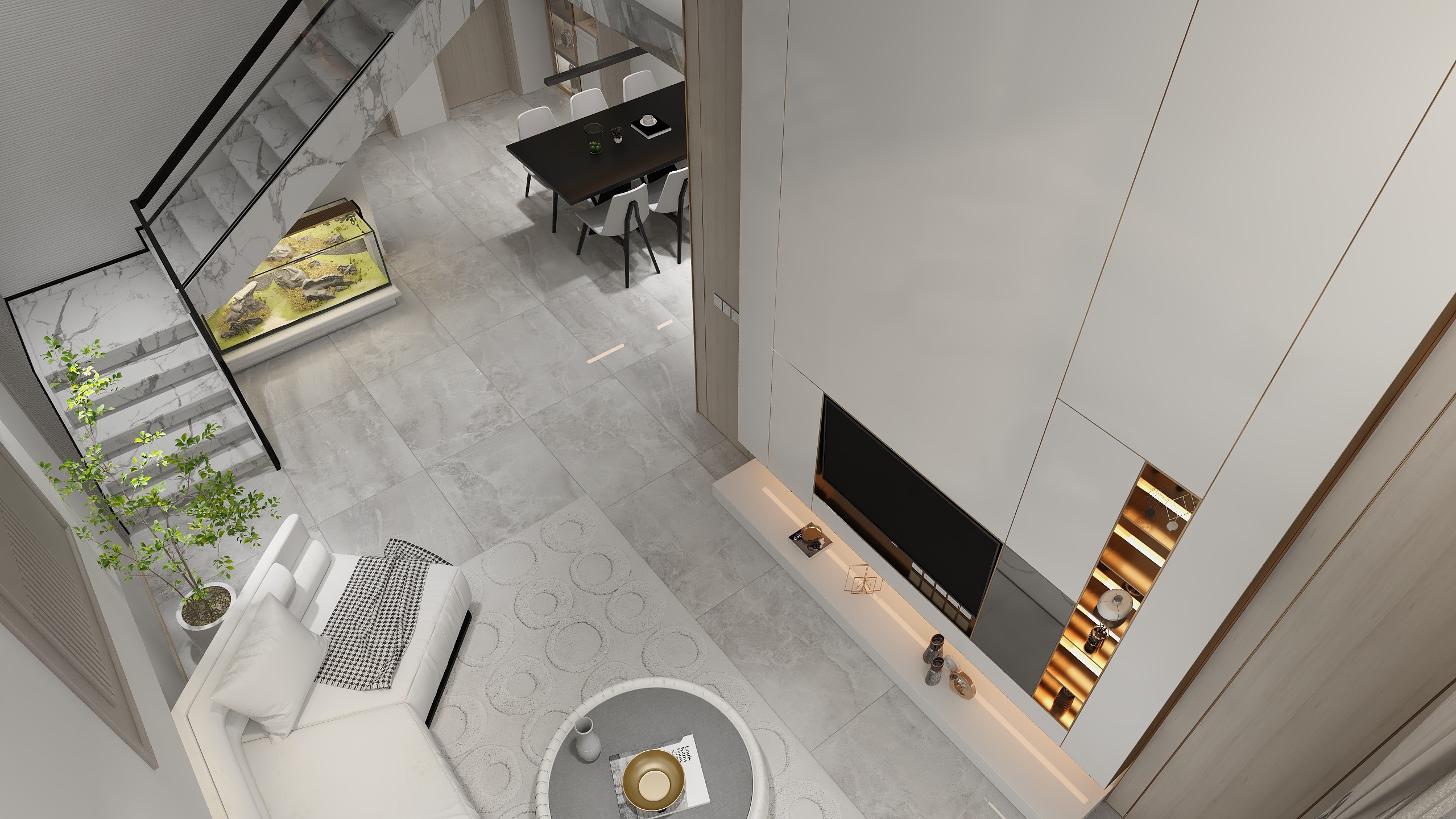 沙河壹格-现代复式-装修设计方案