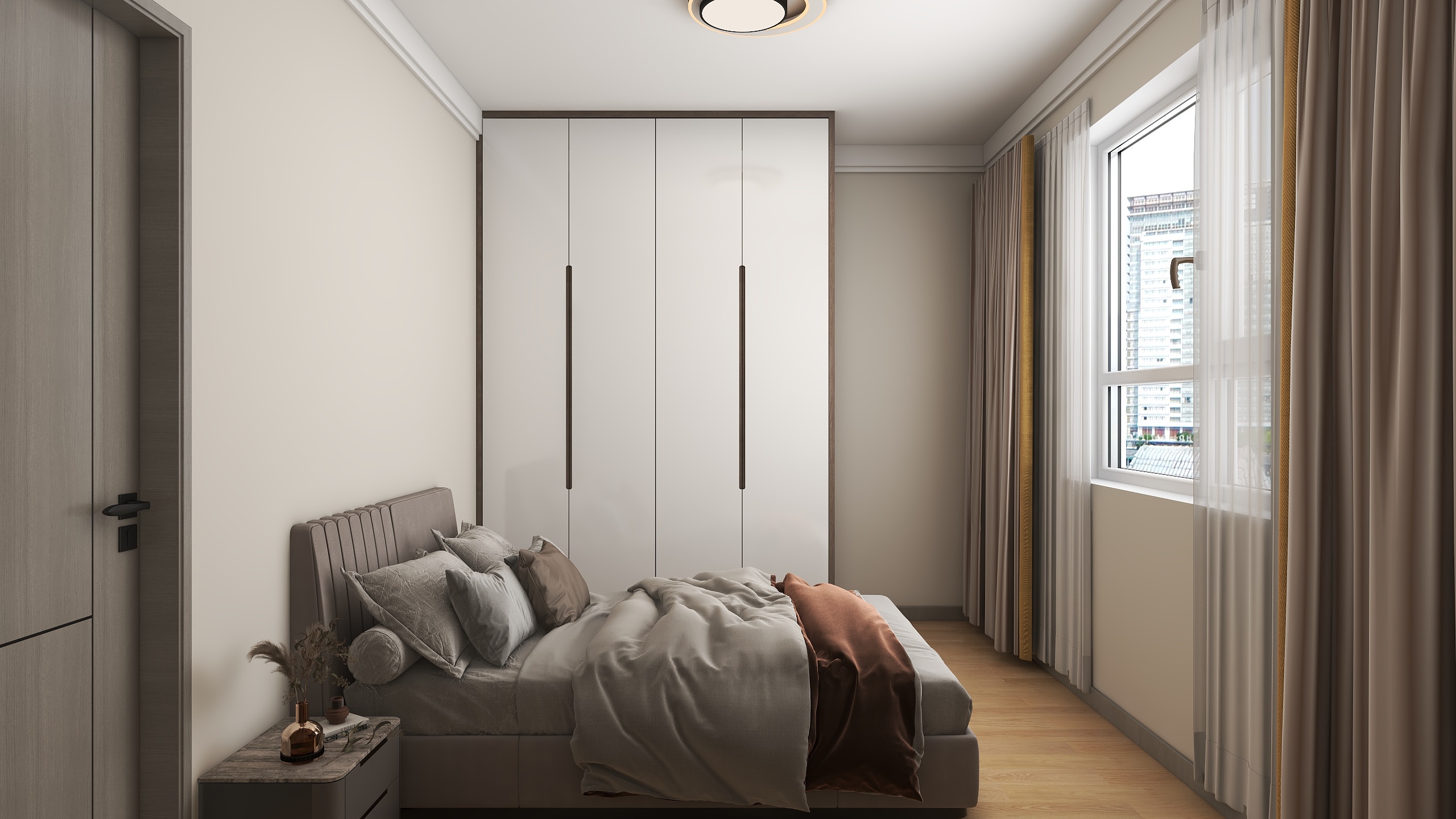 卡其鸡-锦霞北区43-4-302有窗帘盒-装修设计方案