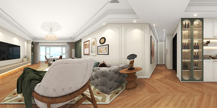 酷家乐HFxPS-109-四室轻法式-23-2-7-装修设计方案