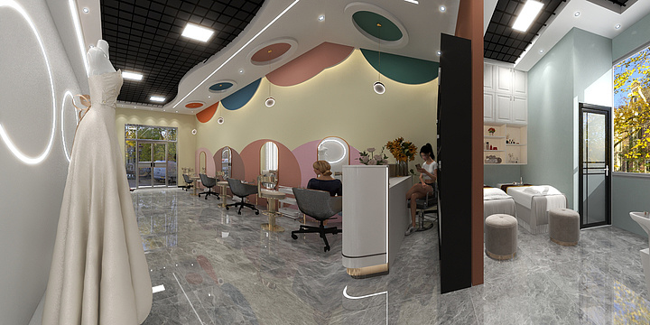 迪乐乐-美容美发店-装修设计方案