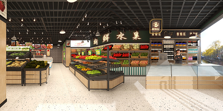 Mr張賸-生鲜超市-装修设计方案