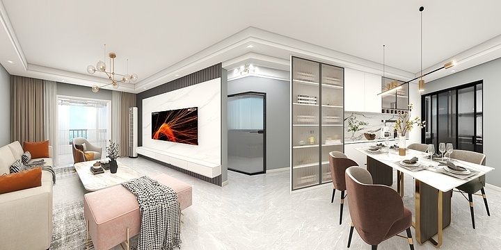 岘山软装事务所Sara-曹家社区1号楼2单元1303-装修设计方案