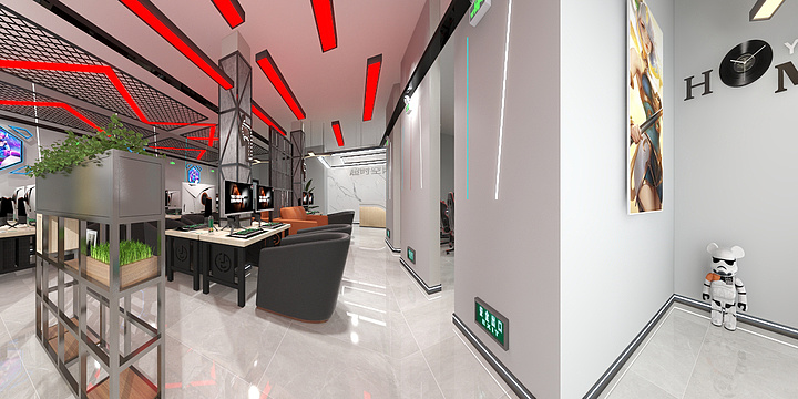 胡锦喜-网吧图纸-装修设计方案