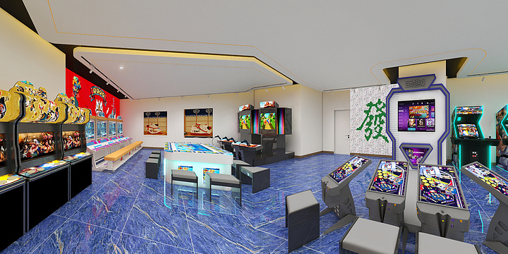 CAD效果图制作- 电玩城-装修设计方案