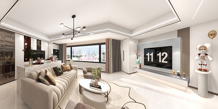 Hi-P设计-水木清华8#1101    135平-装修设计方案