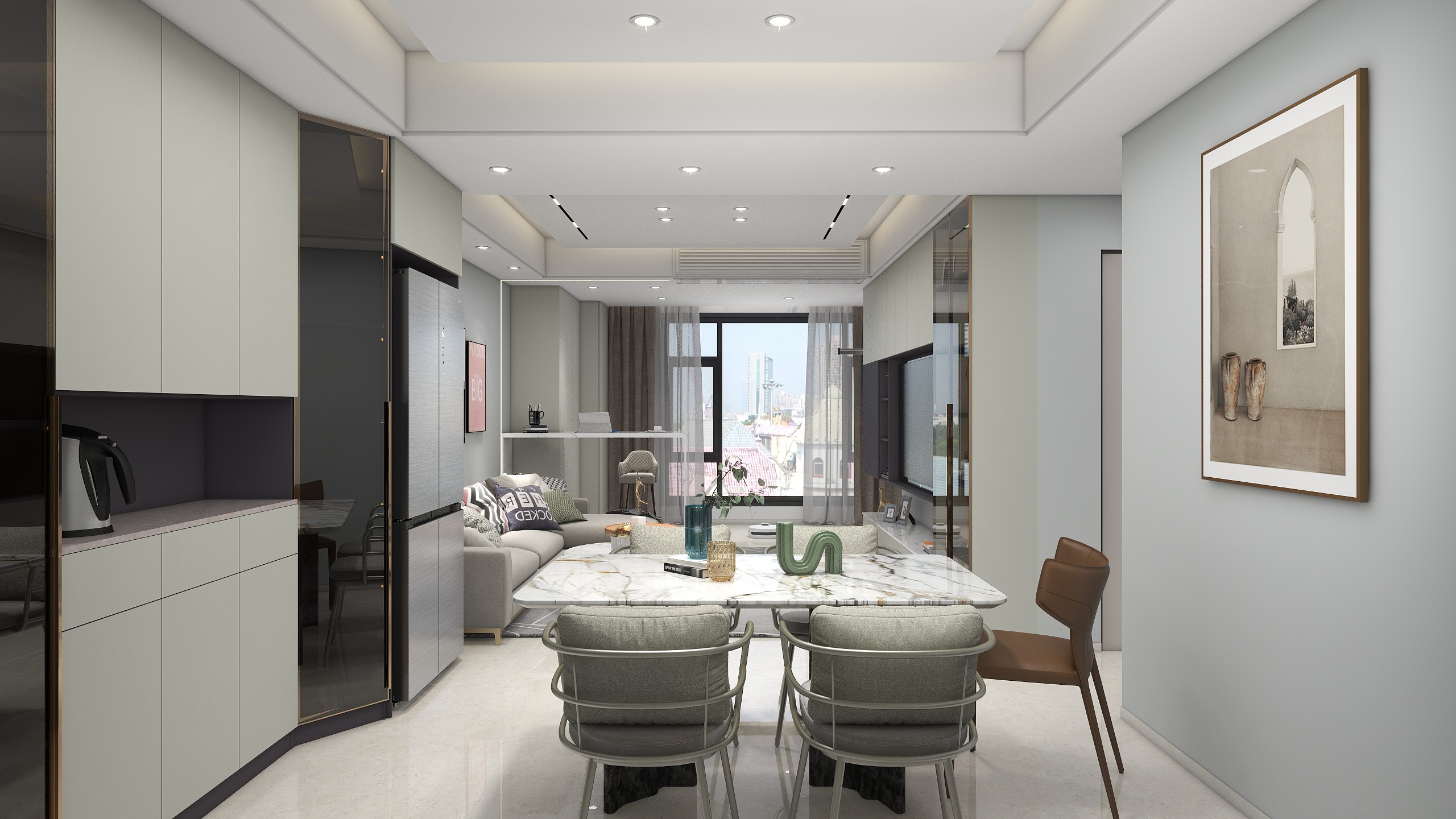 吴新俊-万安县凤凰城106㎡3室装修效果图