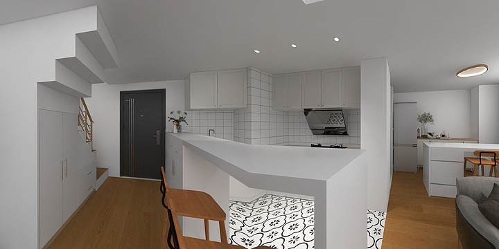 室内设计师董锋-悦和山海2-301楼下-装修设计方案