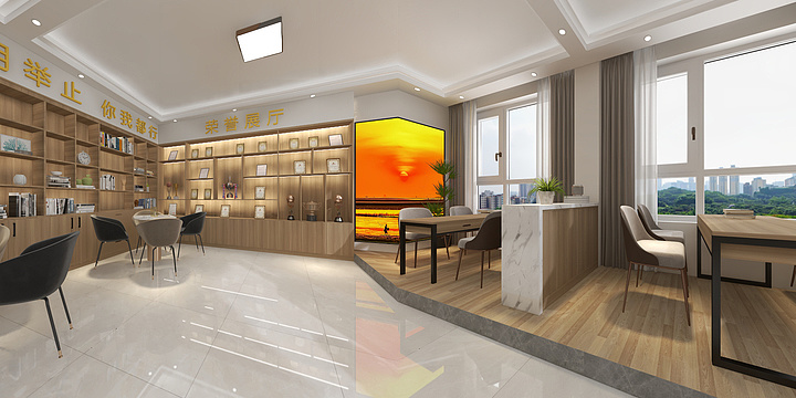 ST设计室-奥达装饰之党建室设计-装修设计方案