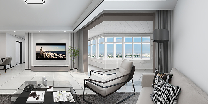 弹珠汽水里的星期同学1-澜岸2-1-1301黑白灰-装修设计方案