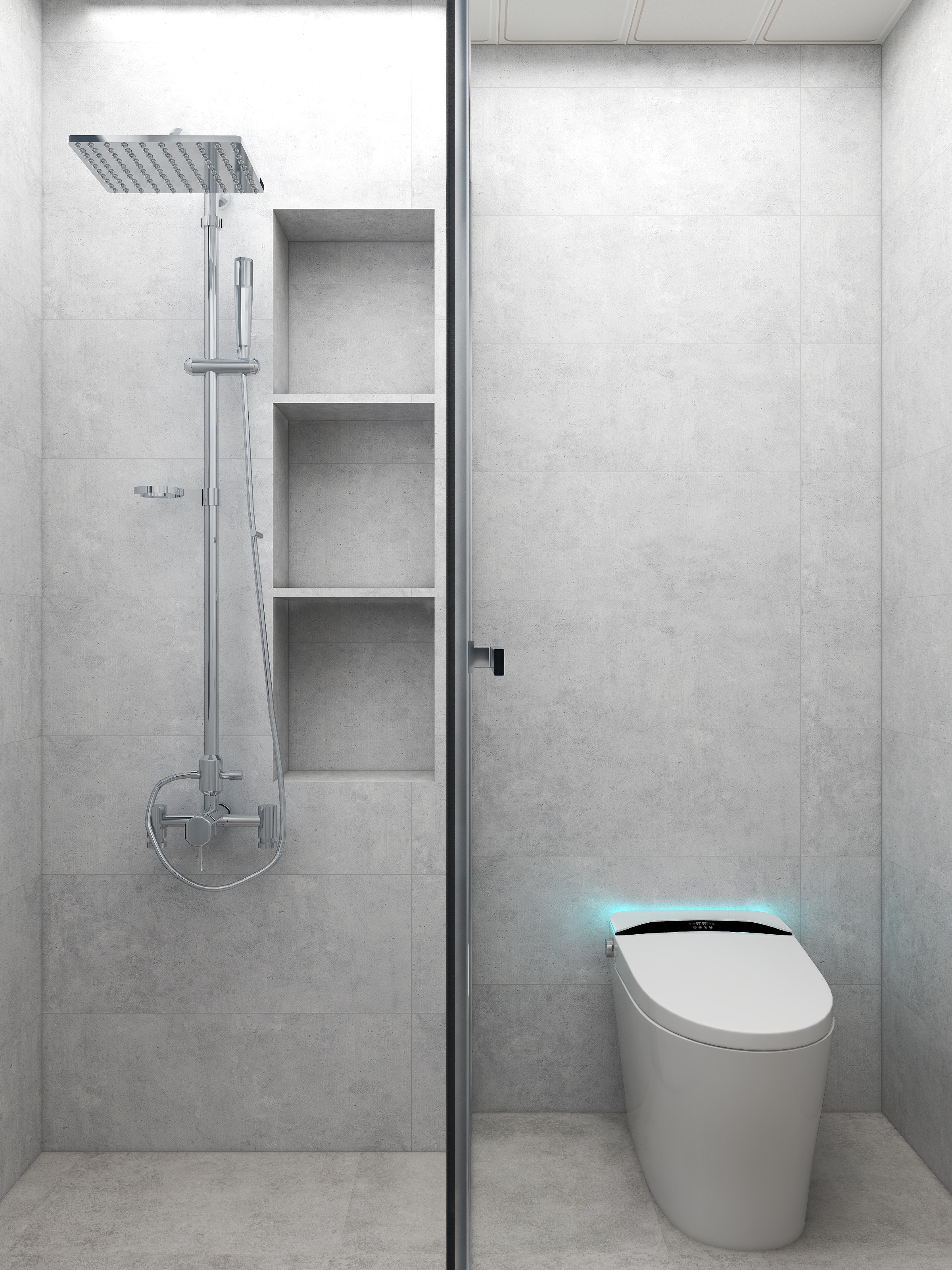 壹诺设计工作室-112㎡4室-现代简约 一层卫生间装修效果图第1张