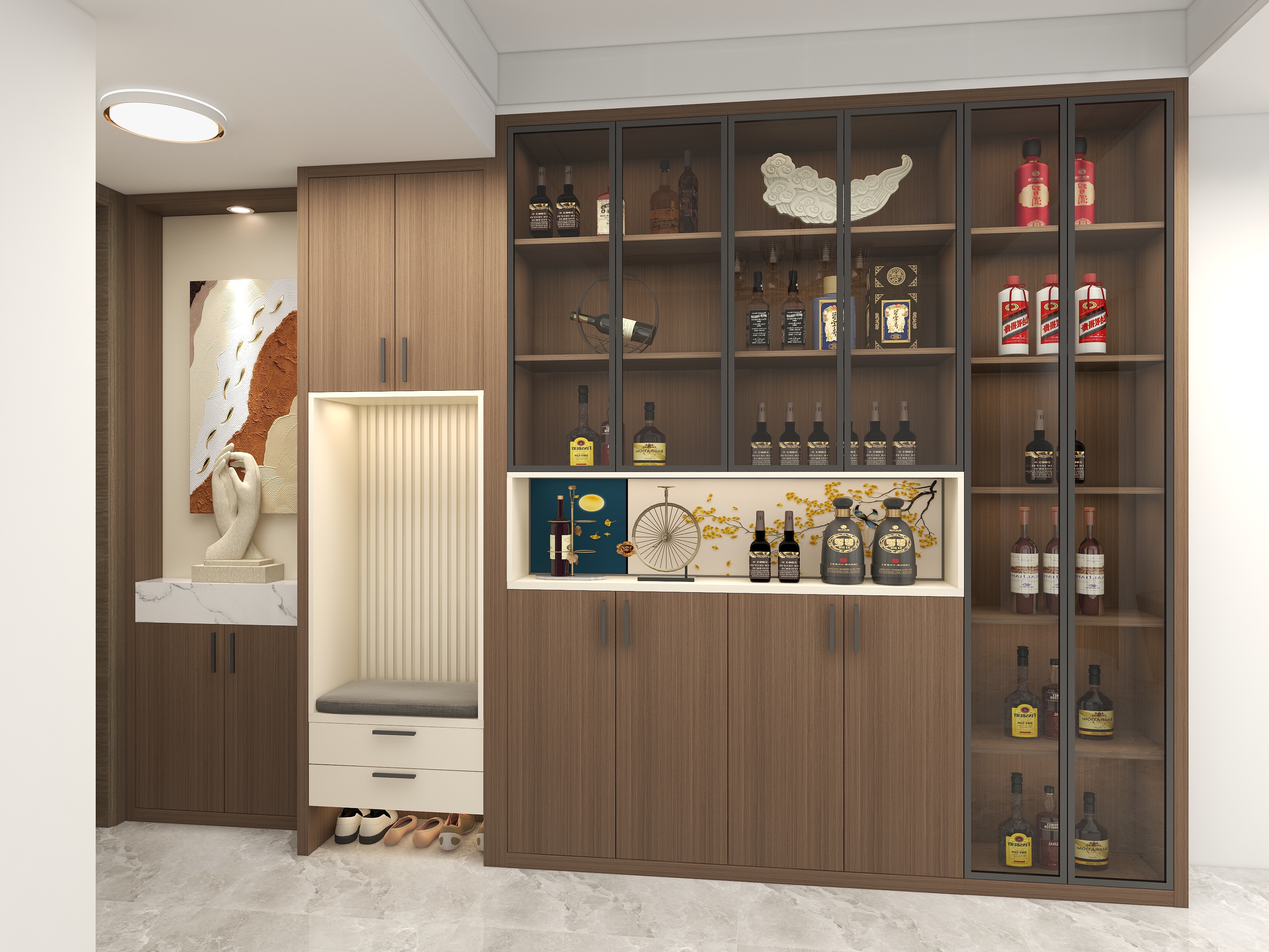 我想一米八-96㎡3室装修效果图