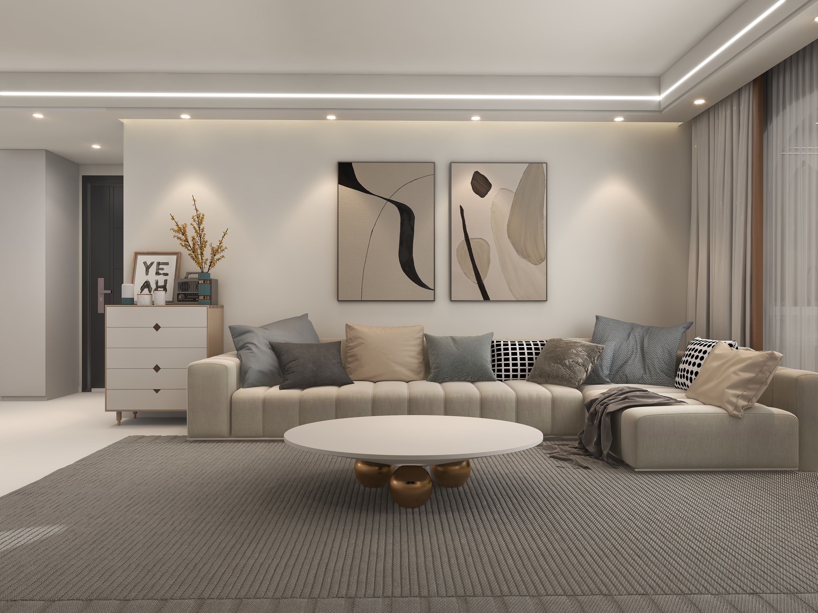 设计师1朱工-115㎡2室装修效果图