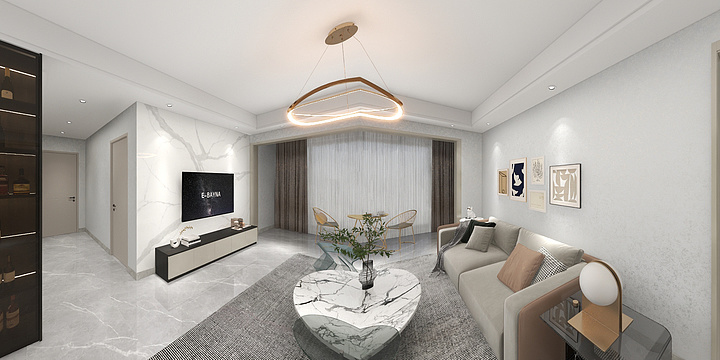 装修设计师-文东-名豪学府黄先生效果图-装修设计方案