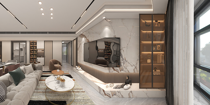 VR设计全景图-现代轻奢-装修设计方案