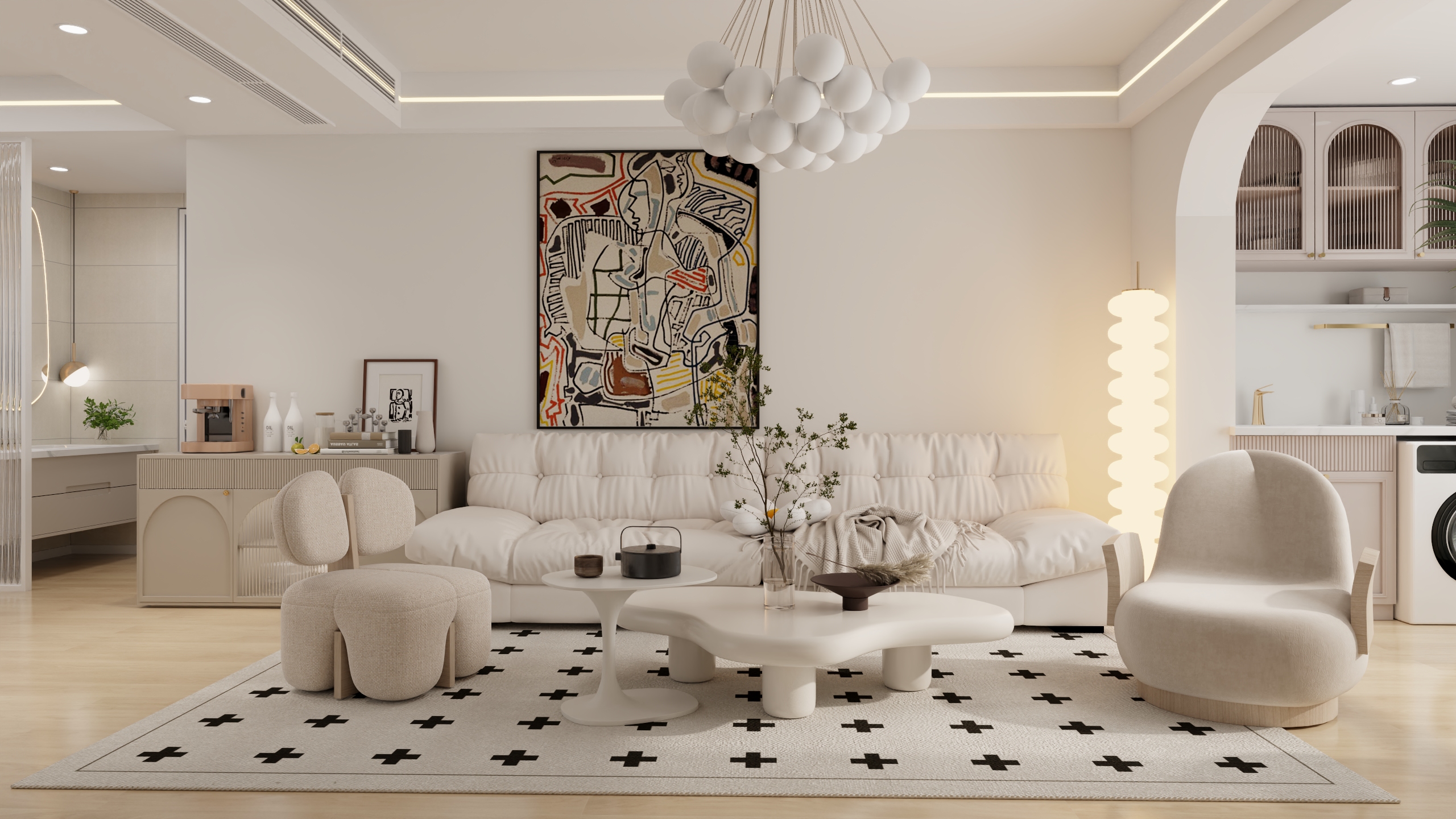 原筑装饰设计-格林威治奶油风-装修设计方案