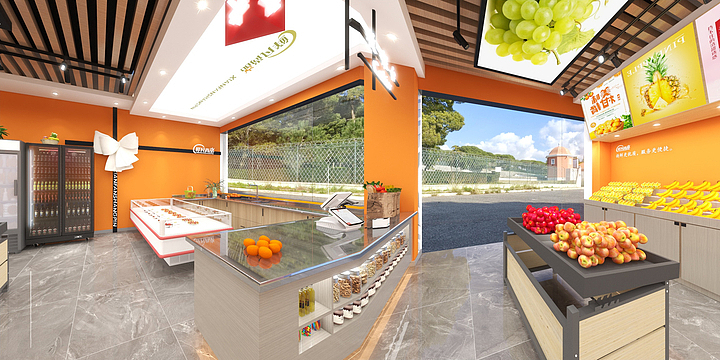 驻地设计-鲜凡尚品水果3店--蔡山区分店-装修设计方案