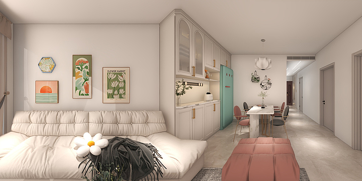 装修设计13114443910-西安网友奶油风-装修设计方案