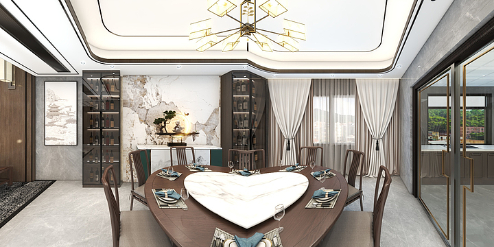 美尼美全案设计-凰村乡别墅-装修设计方案