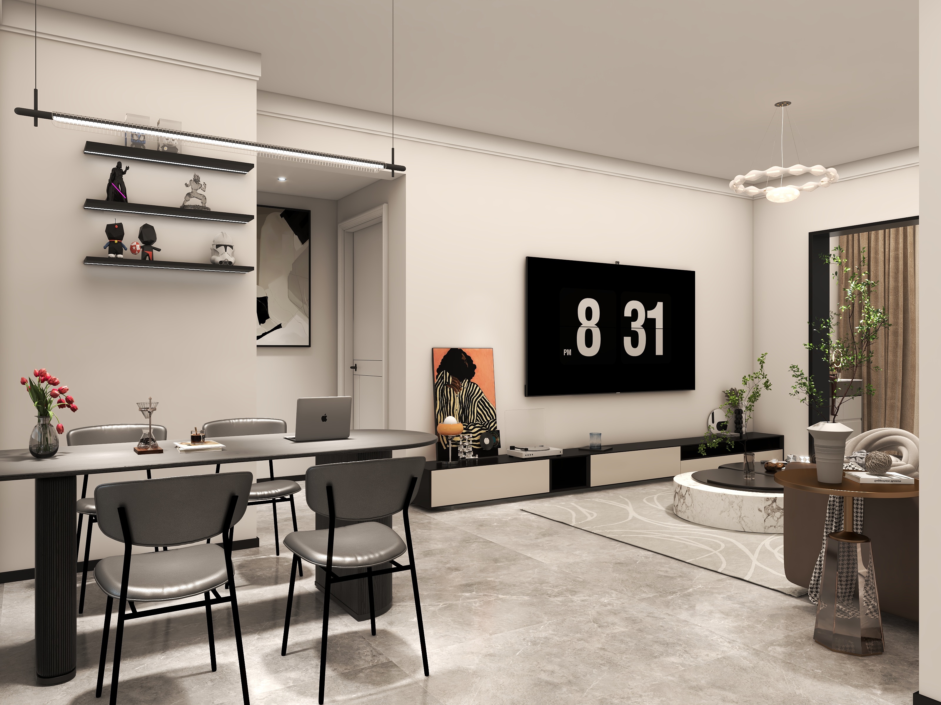 代君辉-康德馨苑现代简约101㎡2室-装修设计方案