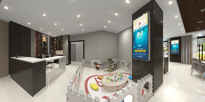 对方正在输入Cadc-东阿项目临时营销中心意向方案一-装修设计方案