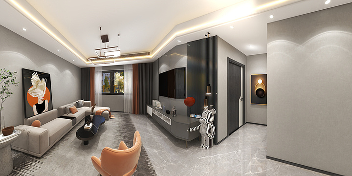 YBZS亿博装饰-御东国际87栋1004-装修设计方案