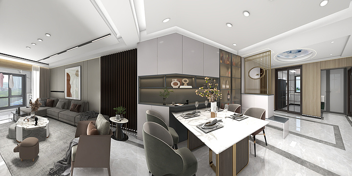 西安全屋定制中心-碧桂园秦都府三室两厅-装修设计方案