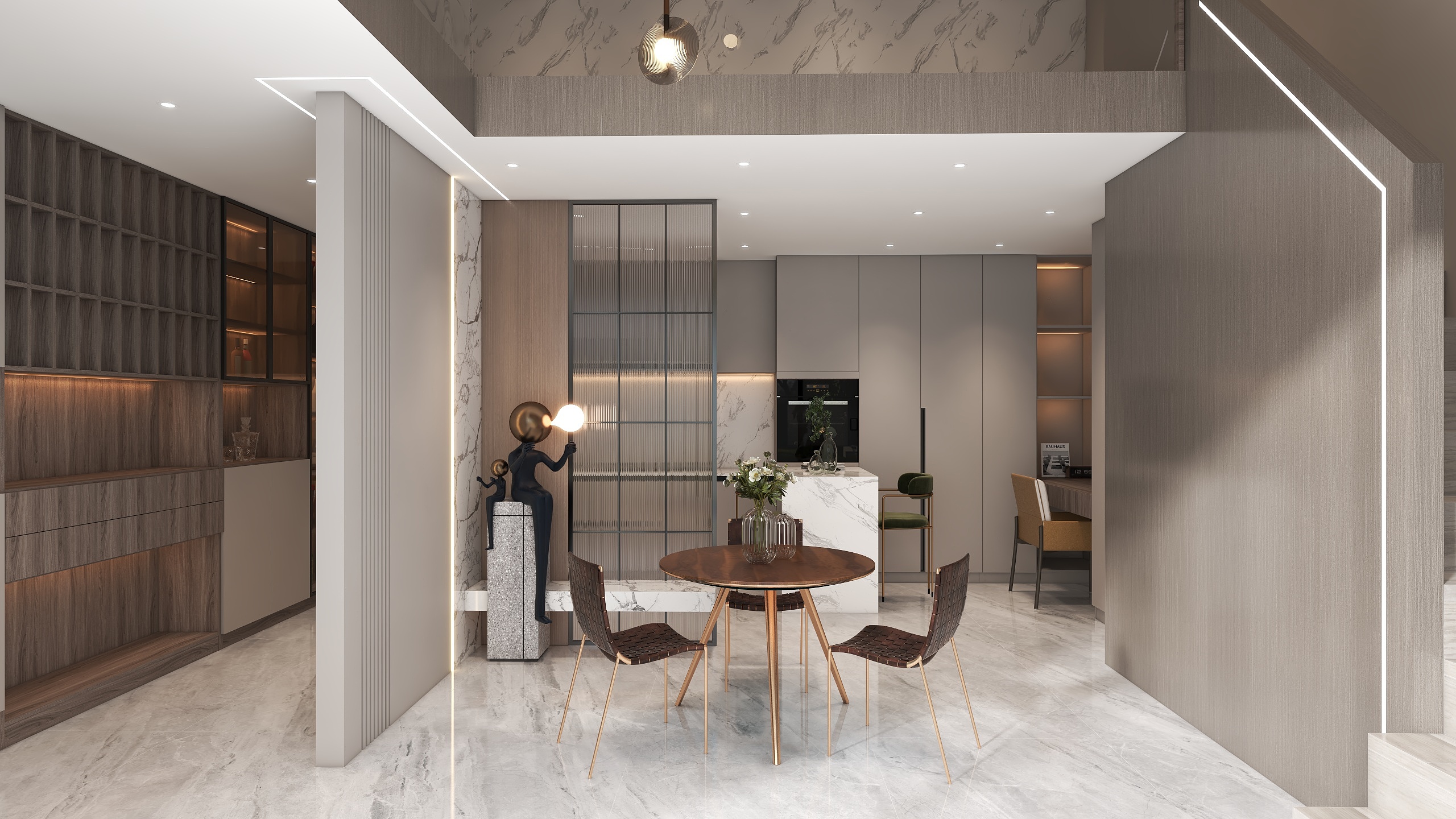 超级有范空间设计-轻奢|37㎡|木作展厅-装修设计方案