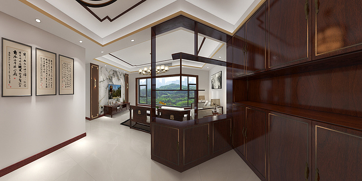 巴中易设计师-金瓶装饰中式风格-装修设计方案