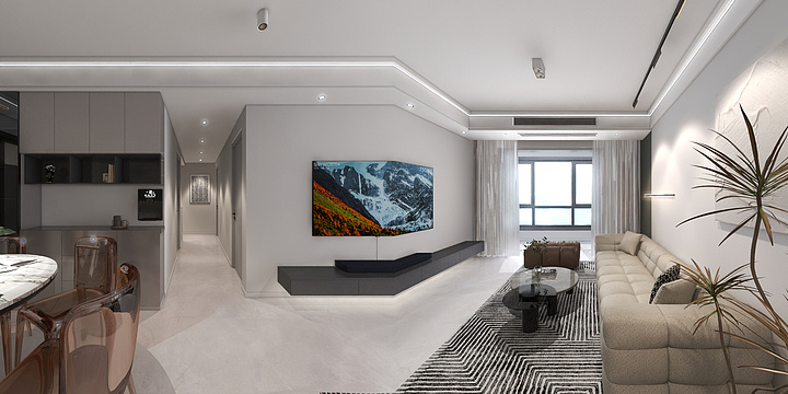 郜设计-磐龙院128平现代风格-书房改方案-装修设计方案