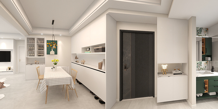 白日作梦-金地国际花园SHR2-2-1302-公子房衣柜-装修设计方案