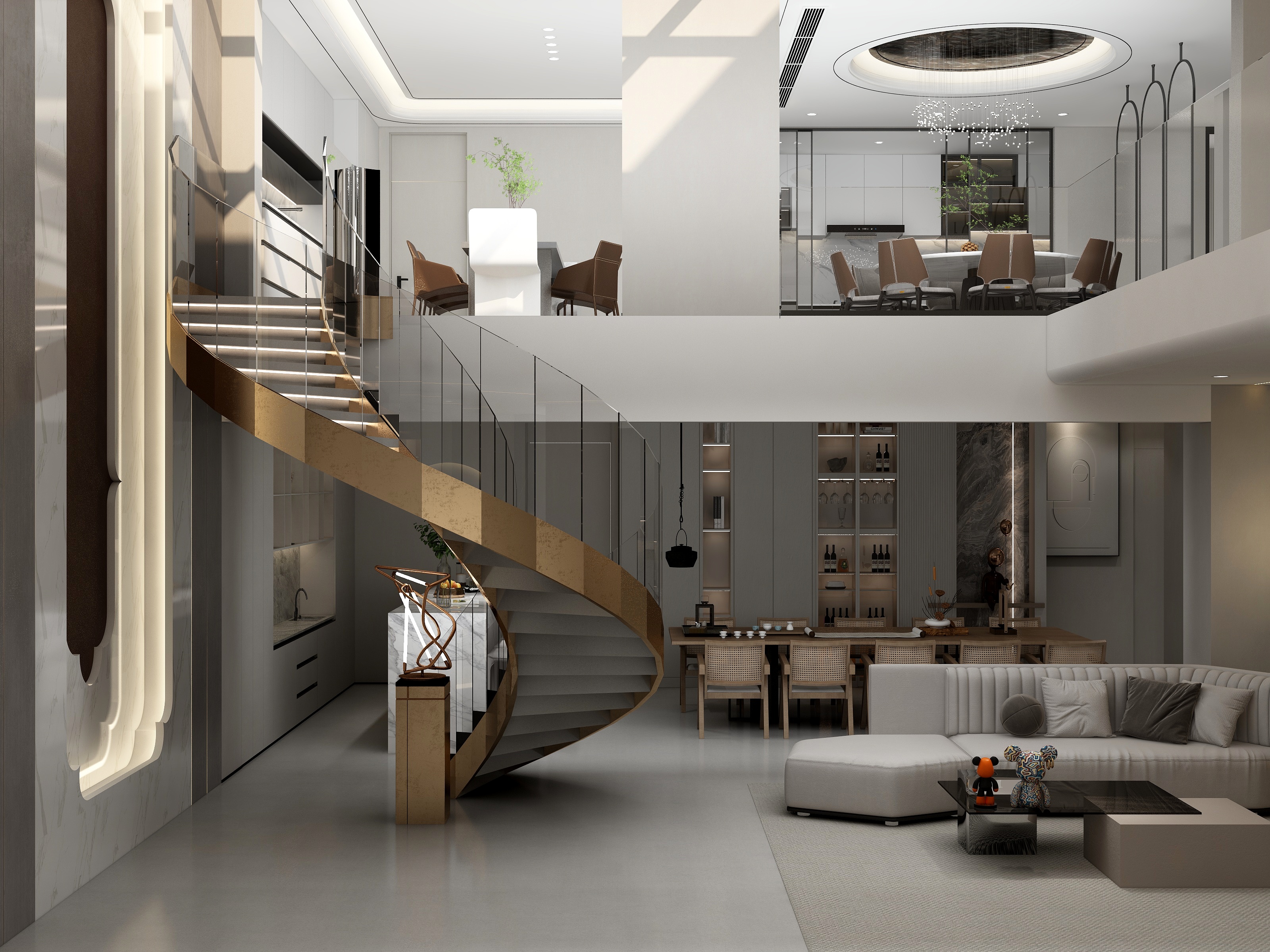 常科-北京喜瑞春秋北合院别墅600平装修效果图