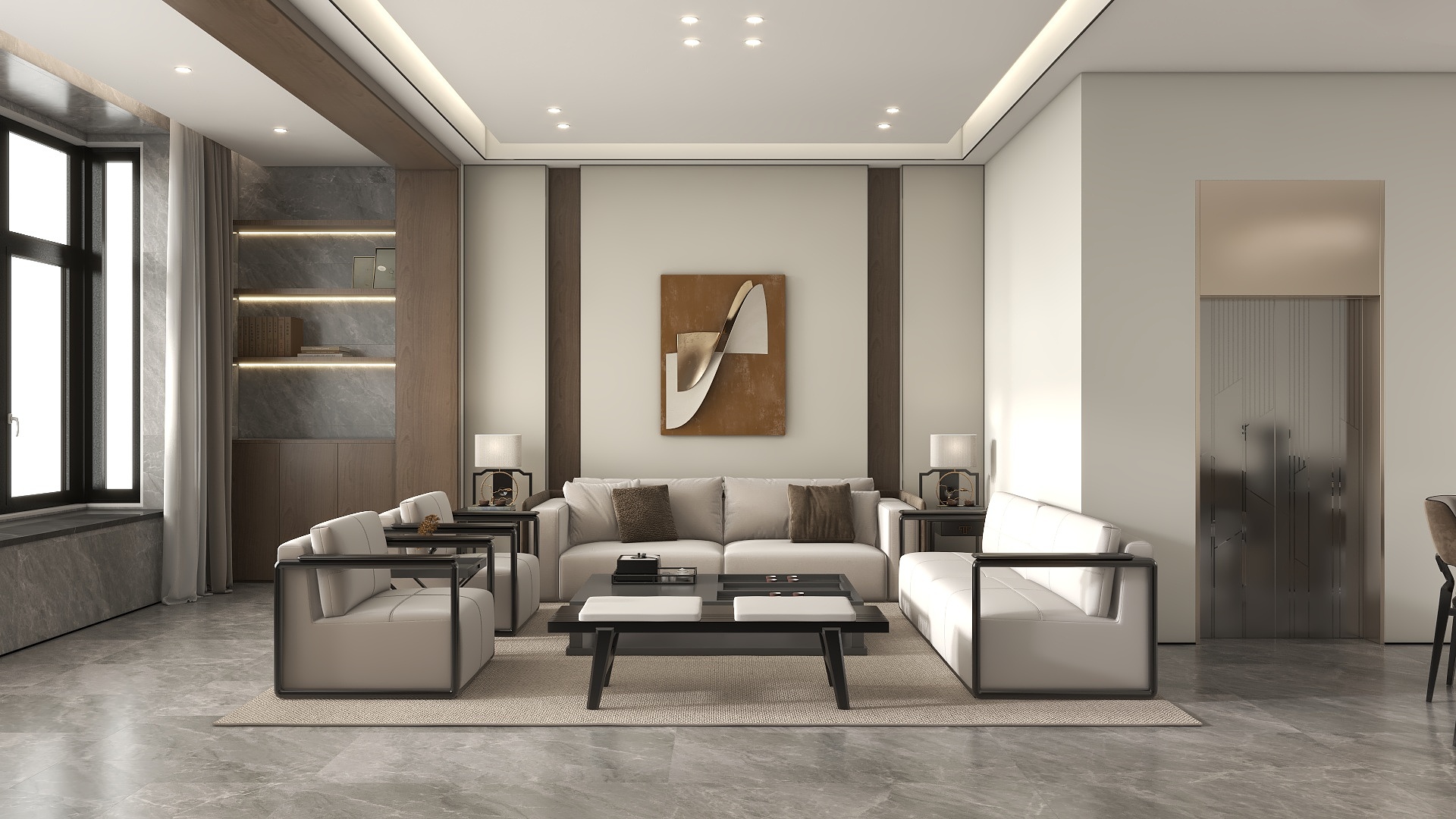 李青越-75方现代风格装修效果图