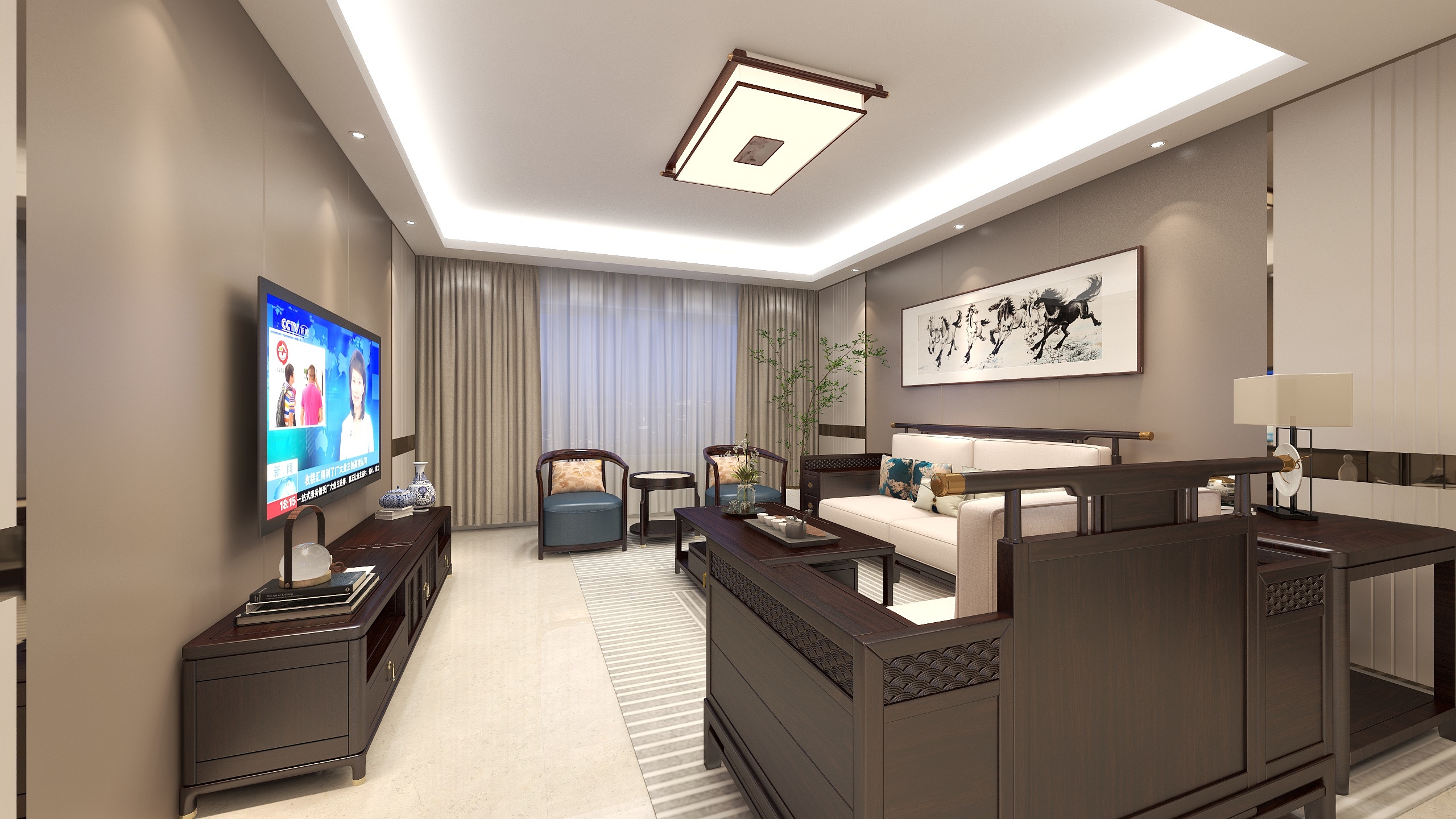 宽度设计-融创文旅城113方案装修效果图