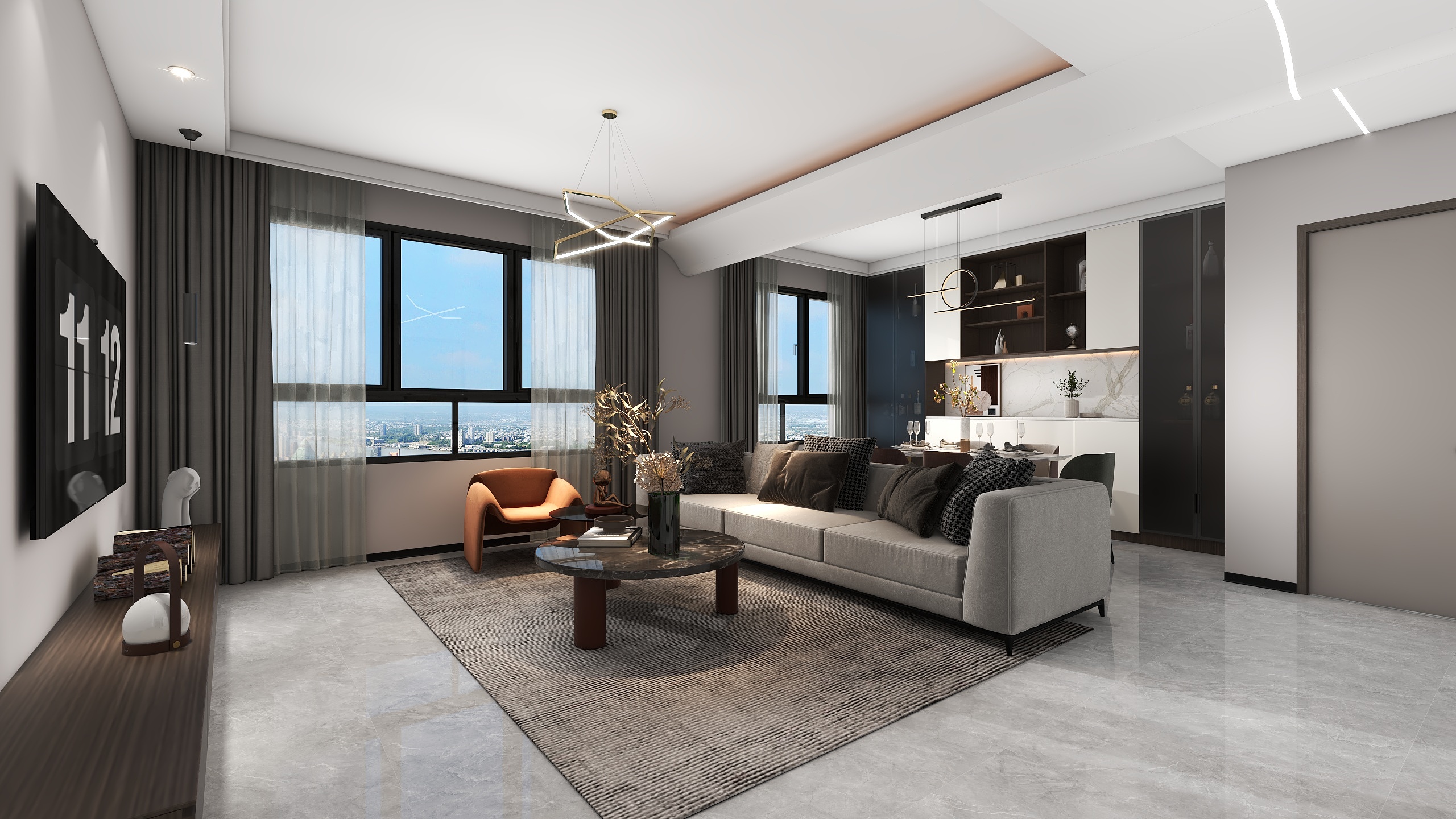 首席设计师腾飞-和泰蜀都110装修效果图