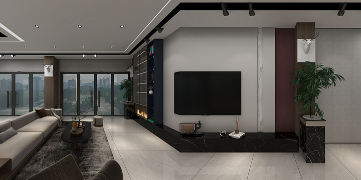 墨轩装饰有限公司-清场第二展厅-装修设计方案