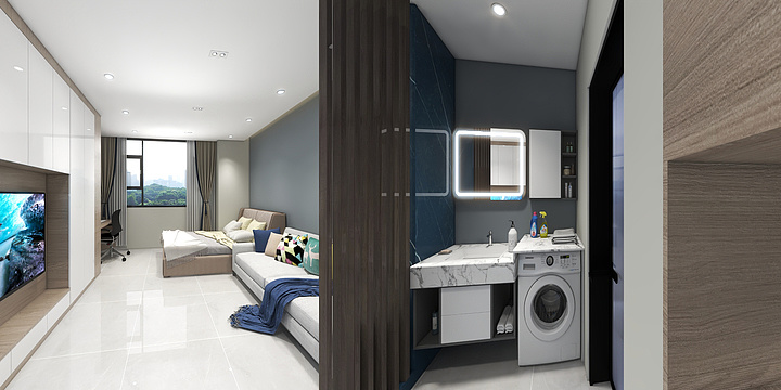 秀屋坊全屋智能整装-鸿宇广场李总公寓-装修设计方案