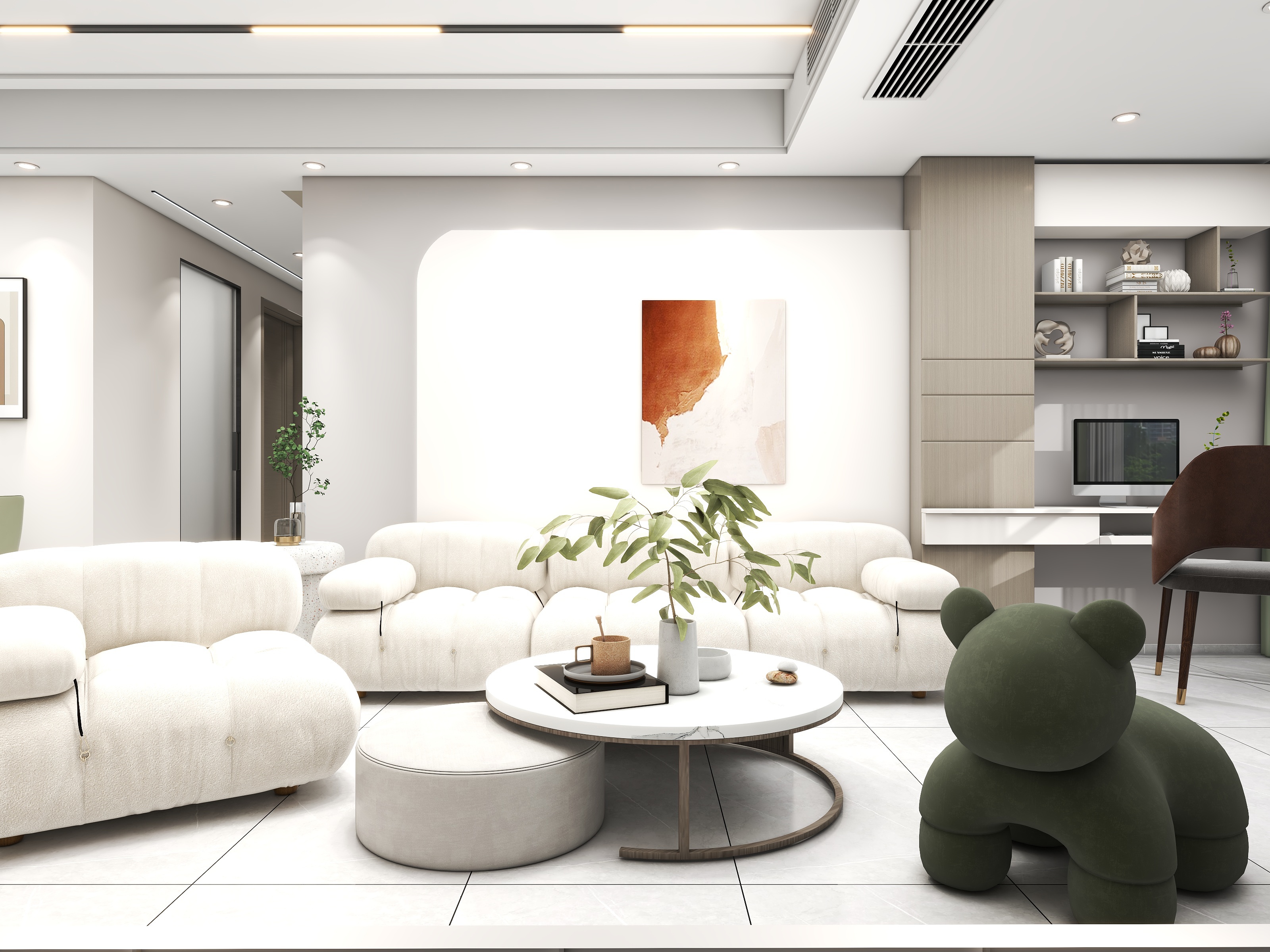 吴铭设计事务所吴铭-100㎡3室装修效果图