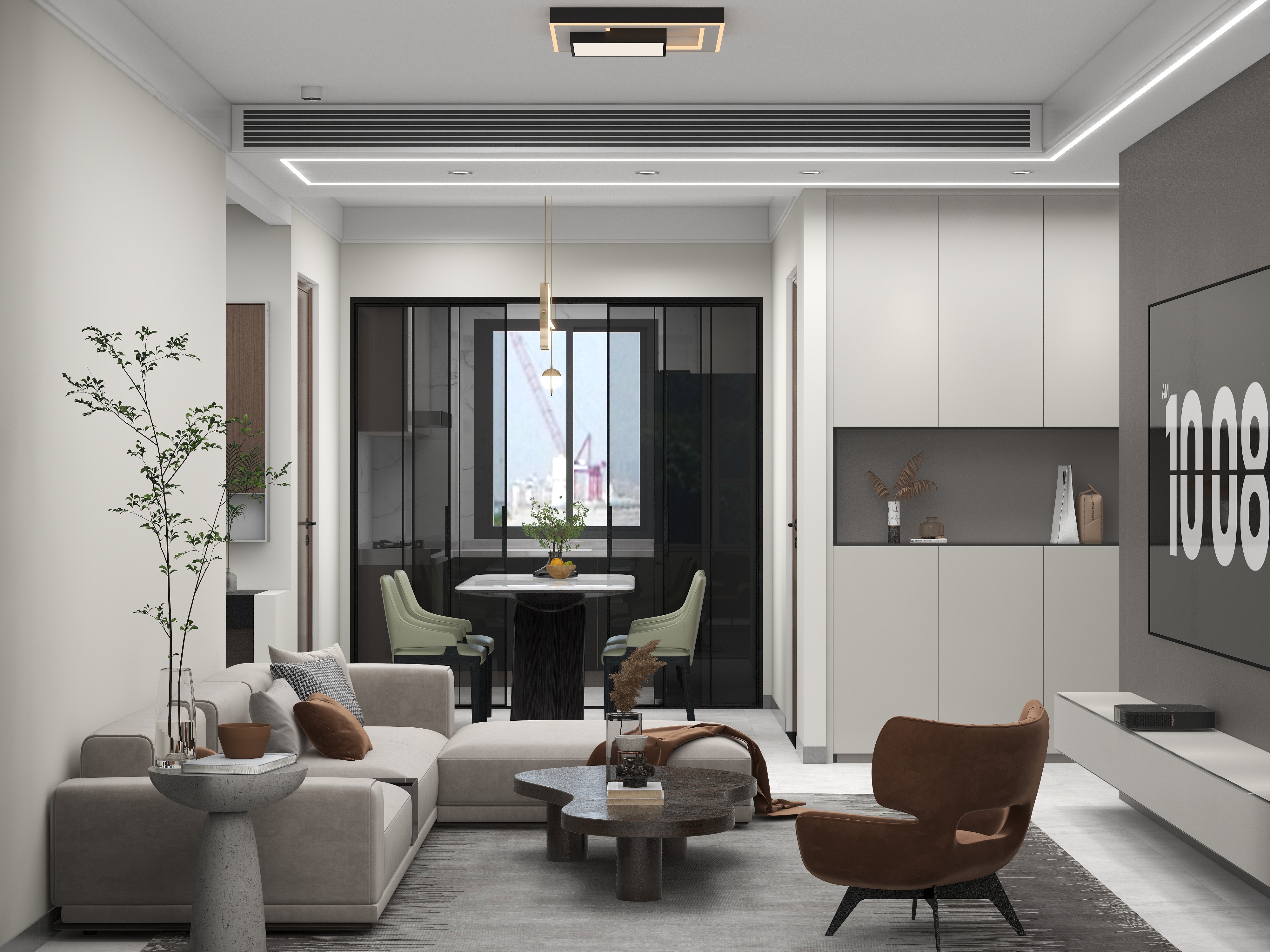 唐山设计师岳镇岭-金玉府106平米-清平调装修效果图