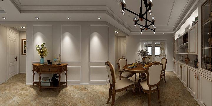 室内设计孙大圣SDS9411-恒大书院177美式东户-装修设计方案