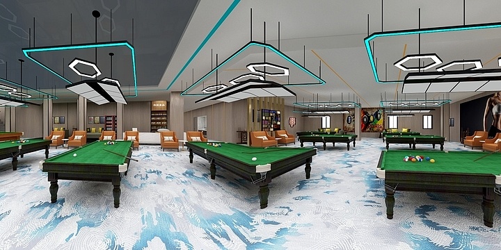设计师涂雅芳-金虹台球室-装修设计方案