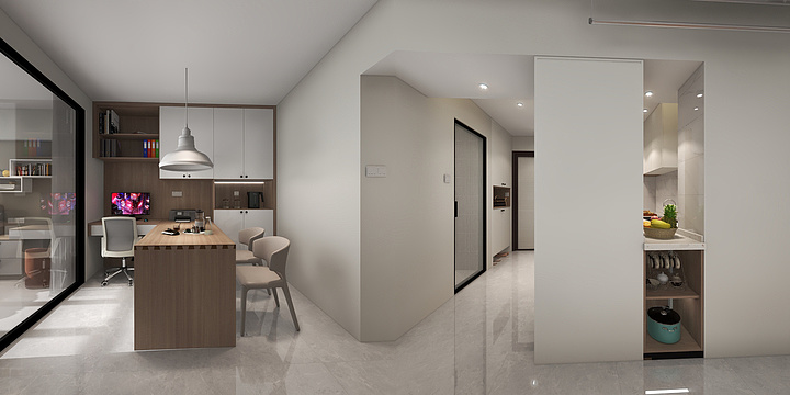 至美装饰EghP-55平 现代简约 单身公寓-装修设计方案