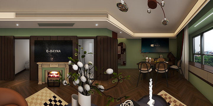 ZHI空间丁设计-复古混搭风-装修设计方案