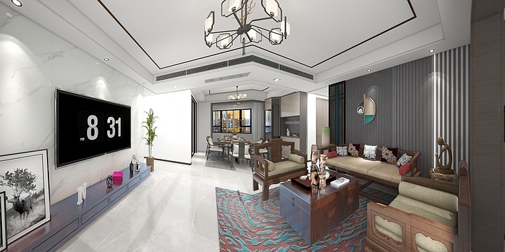 致韵设计-汇悦城小区140平4室2厅-装修设计方案