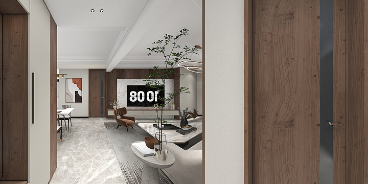 雅效设计工作室-碧水景苑现代简约-装修设计方案