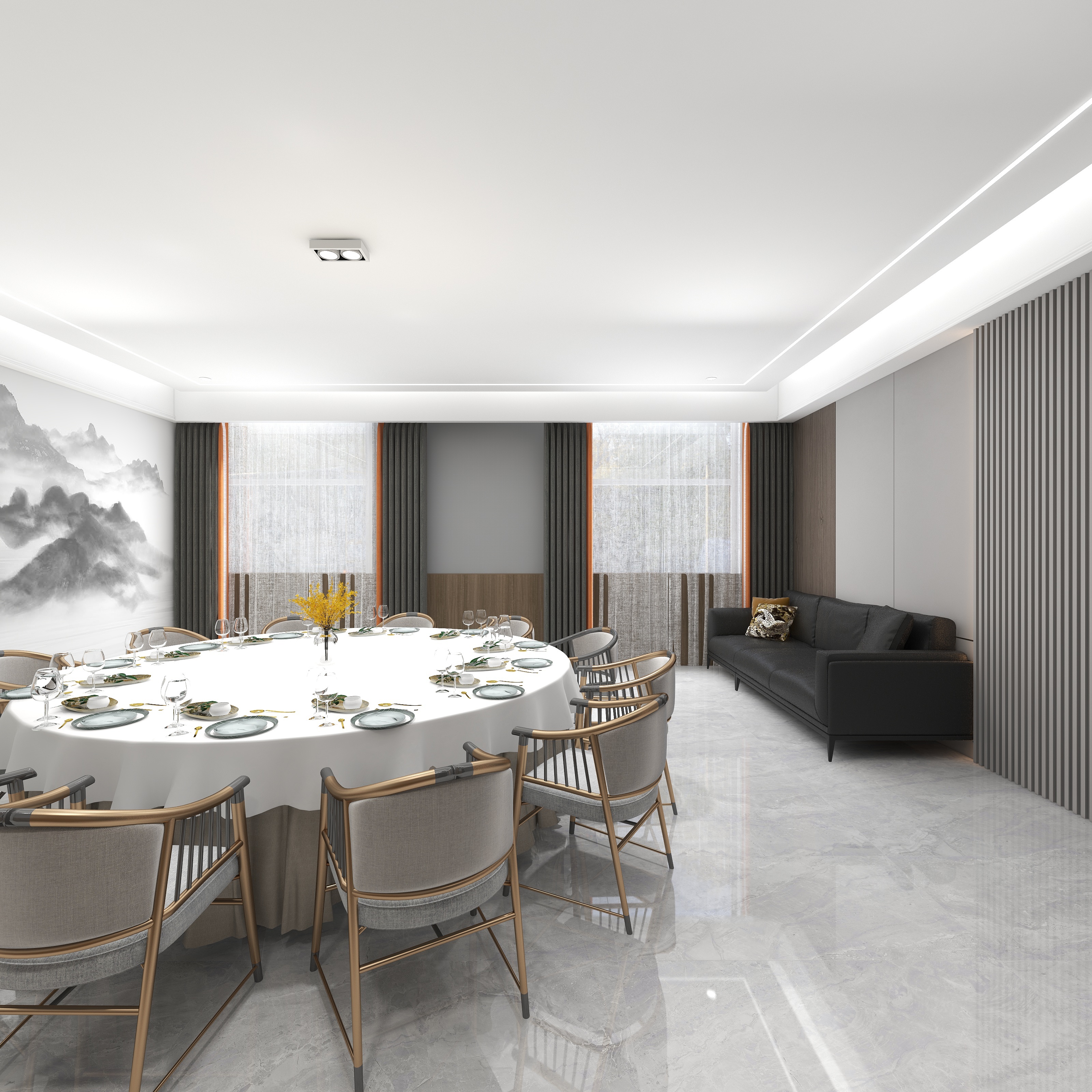 典艺效果图-食堂包间-装修设计方案